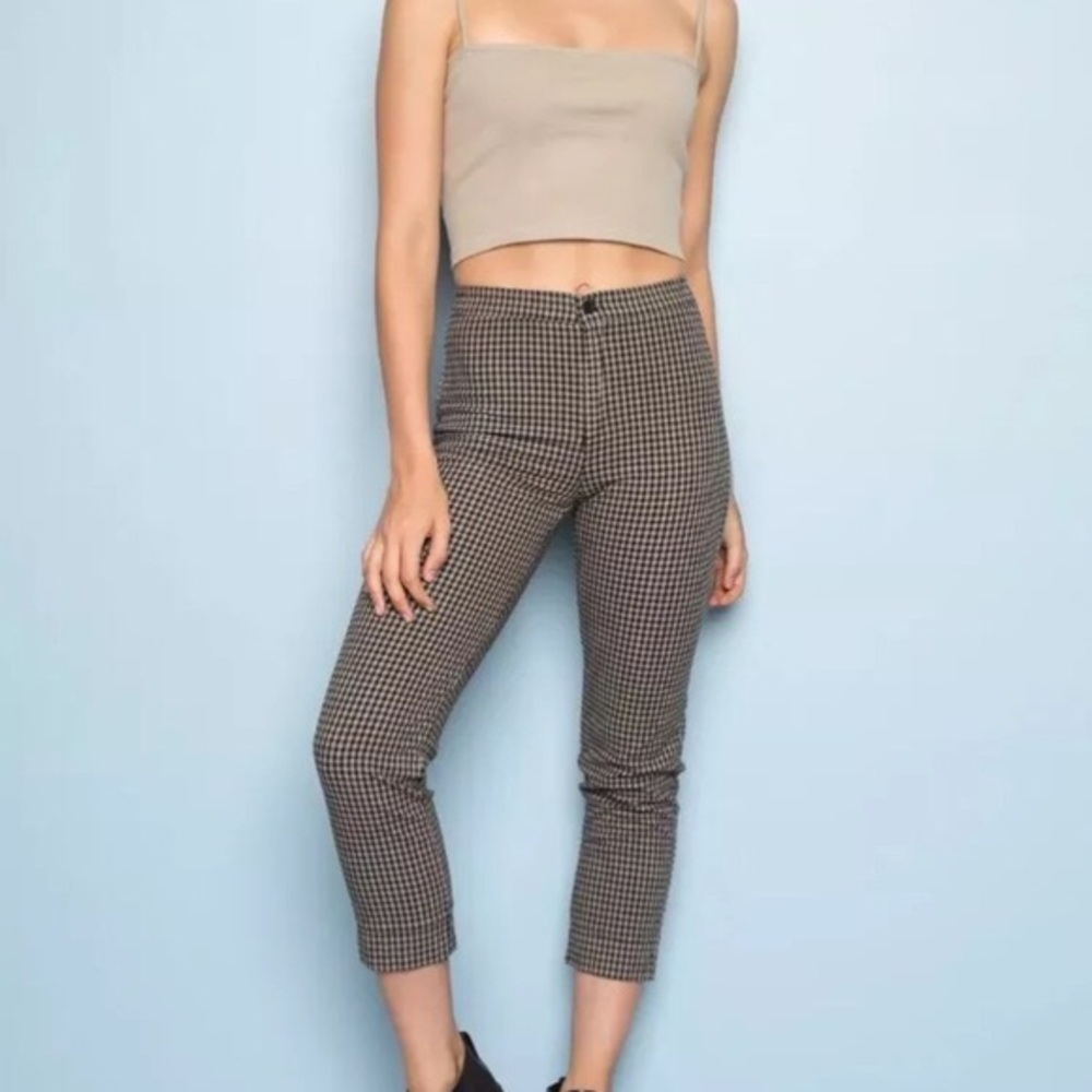 Brandy Melville Gingham Pants High Wasited